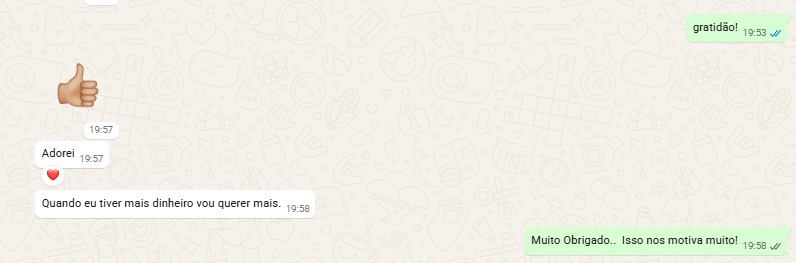Print de depoimento real de aluno 6 no WhatsApp